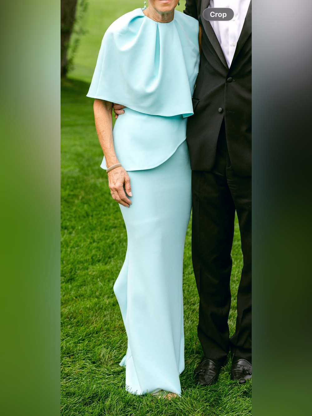 Safiyaa Blue/Green Dress. Worn once, dry cleaned, perfect condition